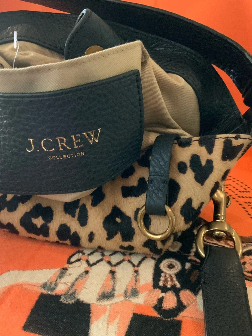 J. Crew Leopard purse